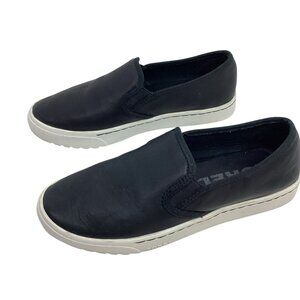Sorel Campsneak Leather Slip-On Sneakers NL2979 Womens 8 Black